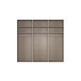 SCHWEBETÜRENSCHRANK  in Weiß  - Alufarben/Weiß, Basics, Holzwerkstoff/Metall (242/223/68cm) - Novel