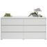 KOMMODE 160/79/48 cm - Alufarben/Weiß, Design, Holzwerkstoff/Kunststoff (160/79/48cm) - Carryhome KOMMODE 160/79/48 cm - Alufarben/Weiß, Design, Holzwerkstoff/Kunststoff (160/79/48cm) - Carryhome