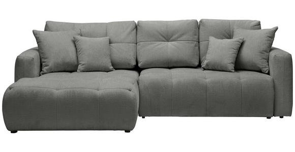 ECKSOFA  in Chenille Dunkelgrau  - Dunkelgrau/Schwarz, MODERN, Kunststoff/Textil (172/276cm) - Hom`in