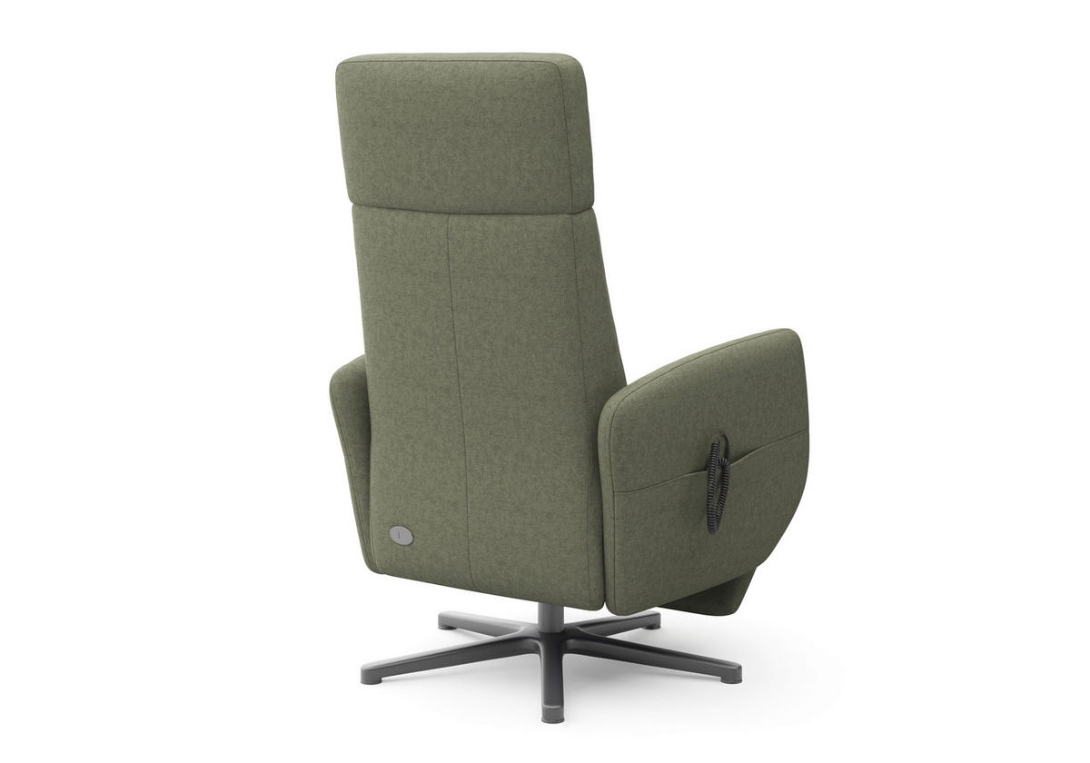 RELAXSESSEL in Textil Olivgrün  - Schwarz/Olivgrün, Konventionell, Textil/Metall (71/110/82cm) - Sit & More