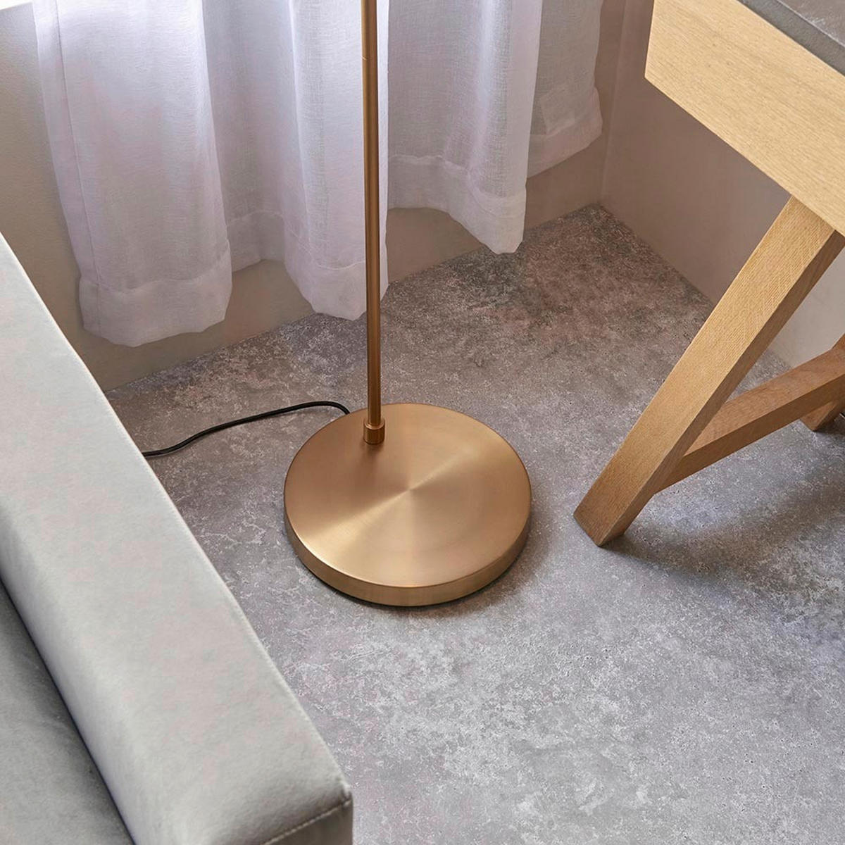 STEHLEUCHTE 28/25,5/163 cm    - Messingfarben, KONVENTIONELL, Metall (28/25,5/163cm) - ENDON
