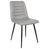 STUHL  in Eisen Webstoff Metall, Textil  - Hellgrau/Schwarz, Design, Textil/Metall (45/86/55cm)
