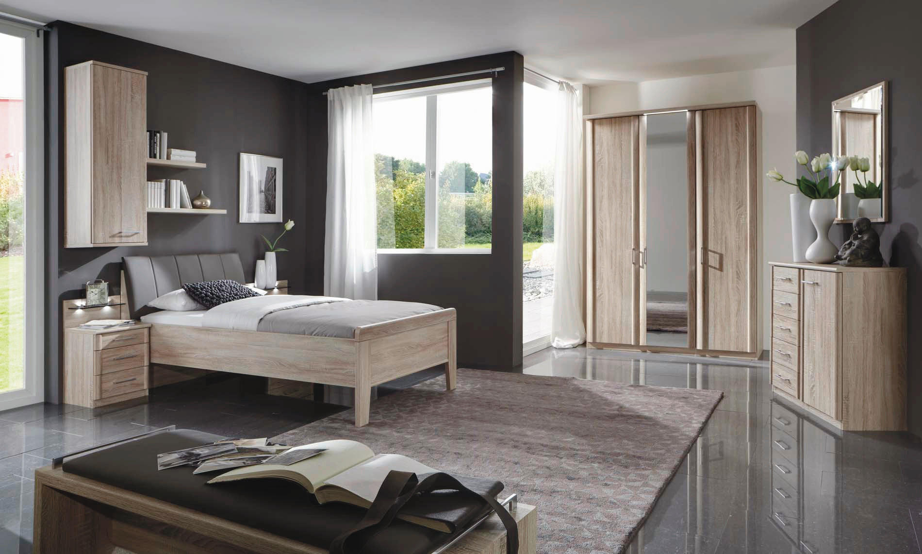 EINZELZIMMER Braun, Eichefarben  - Eichefarben/Braun, KONVENTIONELL, Textil (90/200cm) - Venda