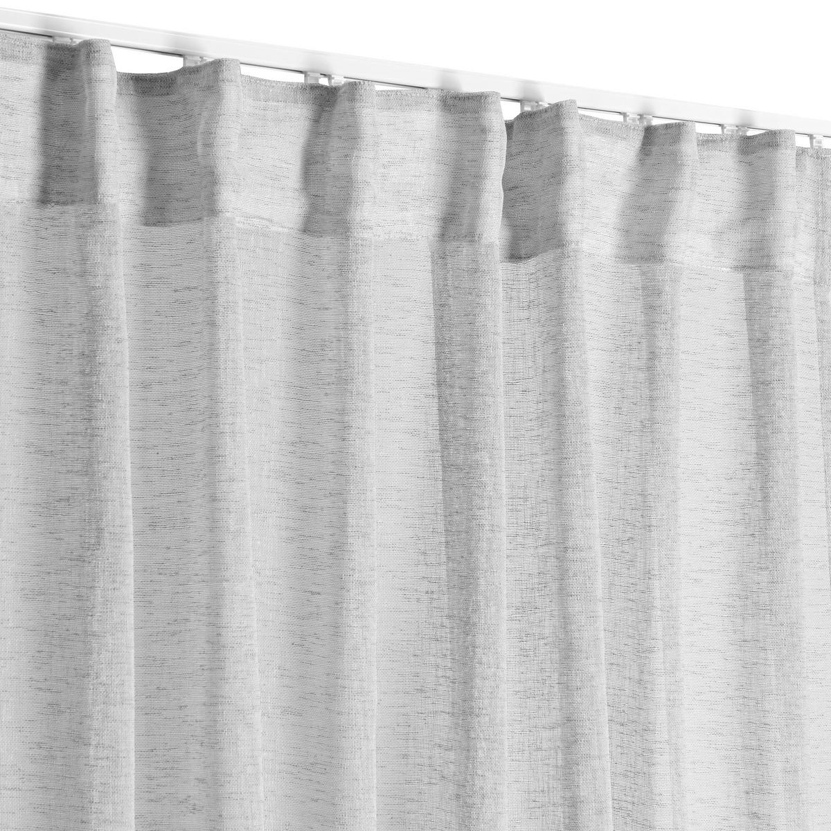 FERTIGVORHANG transparent  - Grau, Basics, Textil (140/240cm)