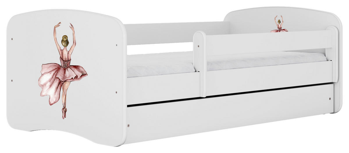 KINDER-/JUNIORBETT 80/160 cm  in Weiß  - Birkefarben/Weiß, MODERN, Holz/Holzwerkstoff (80/160cm) - MID.YOU