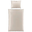 BETTWÄSCHE 2-teilig TANJA Satin 150/210 cm  - Beige, Basics, Textil (150/210cm) - Novel