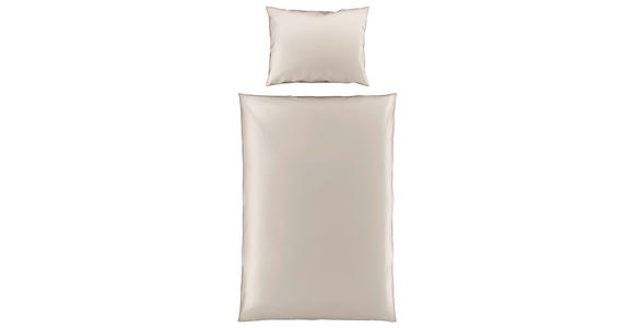 BETTWÄSCHE 2-teilig TANJA Satin 150/210 cm  - Beige, Basics, Textil (150/210cm) - Novel
