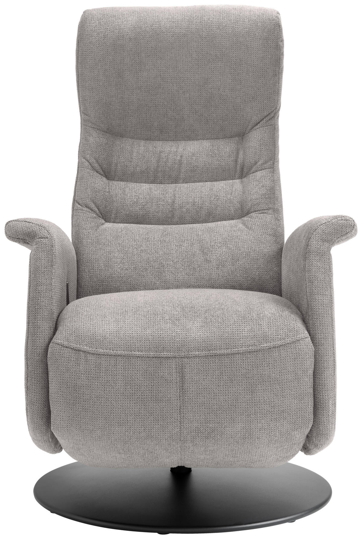 RELAXSESSEL in Textil Grau  - Schwarz/Grau, MODERN, Textil/Metall (72/118/85-165cm) - Livetastic