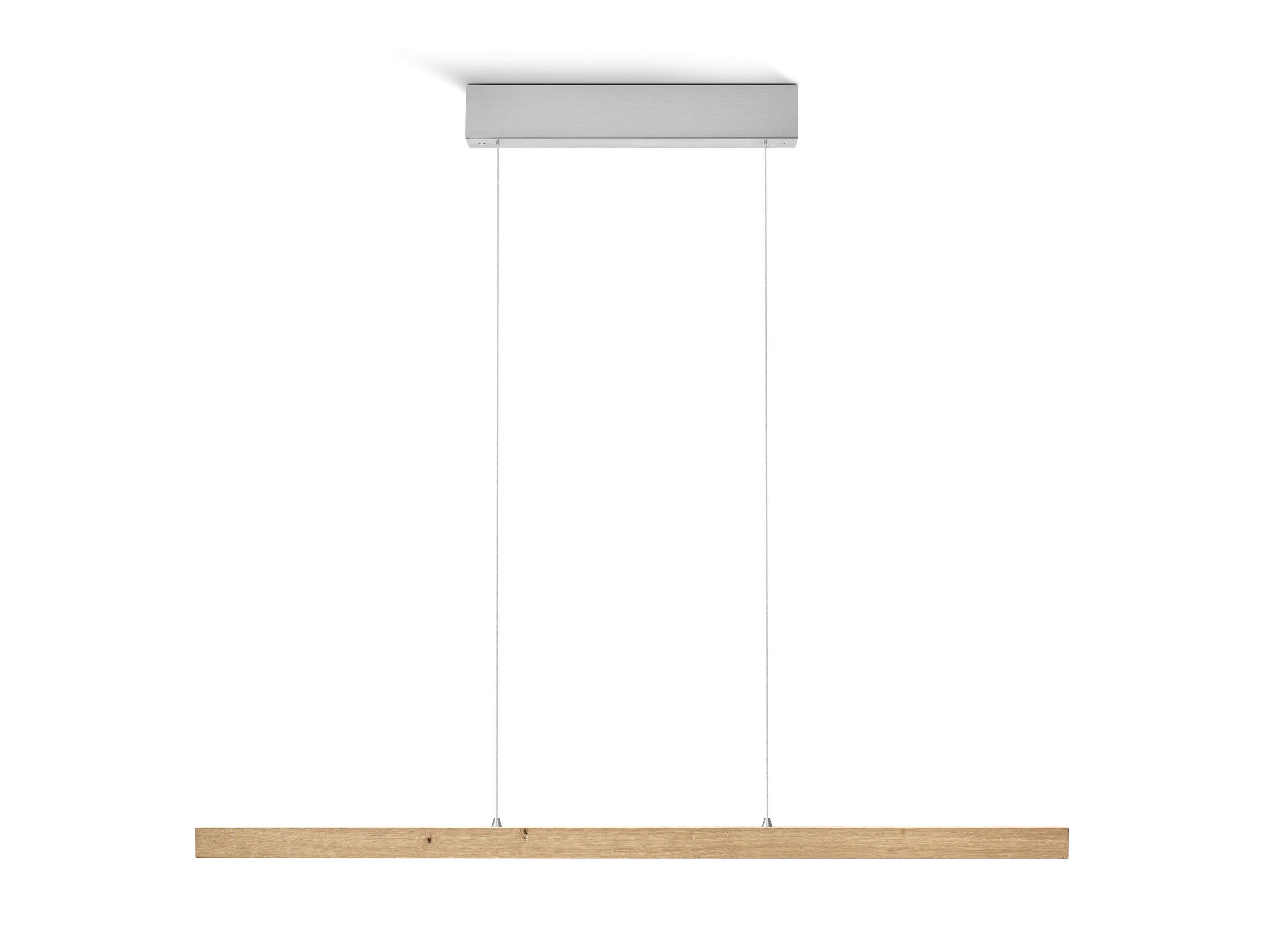 LED-HÄNGELEUCHTE 100/4/55-150 cm  - Eichefarben, Natur, Holz/Metall (100/4/55-150cm) - Herzblut