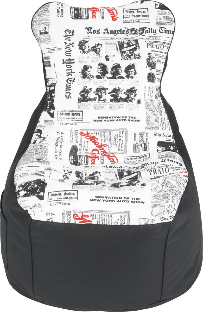 SEDACÍ VAK, černá, bílá - bílá/černá, Design, textil (85/100/85cm) - Boxxx