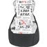 SITZSACK Webstoff Zeitung Schwarz, Weiß - Schwarz/Weiß, Design, Textil (85/100/85cm) - Carryhome