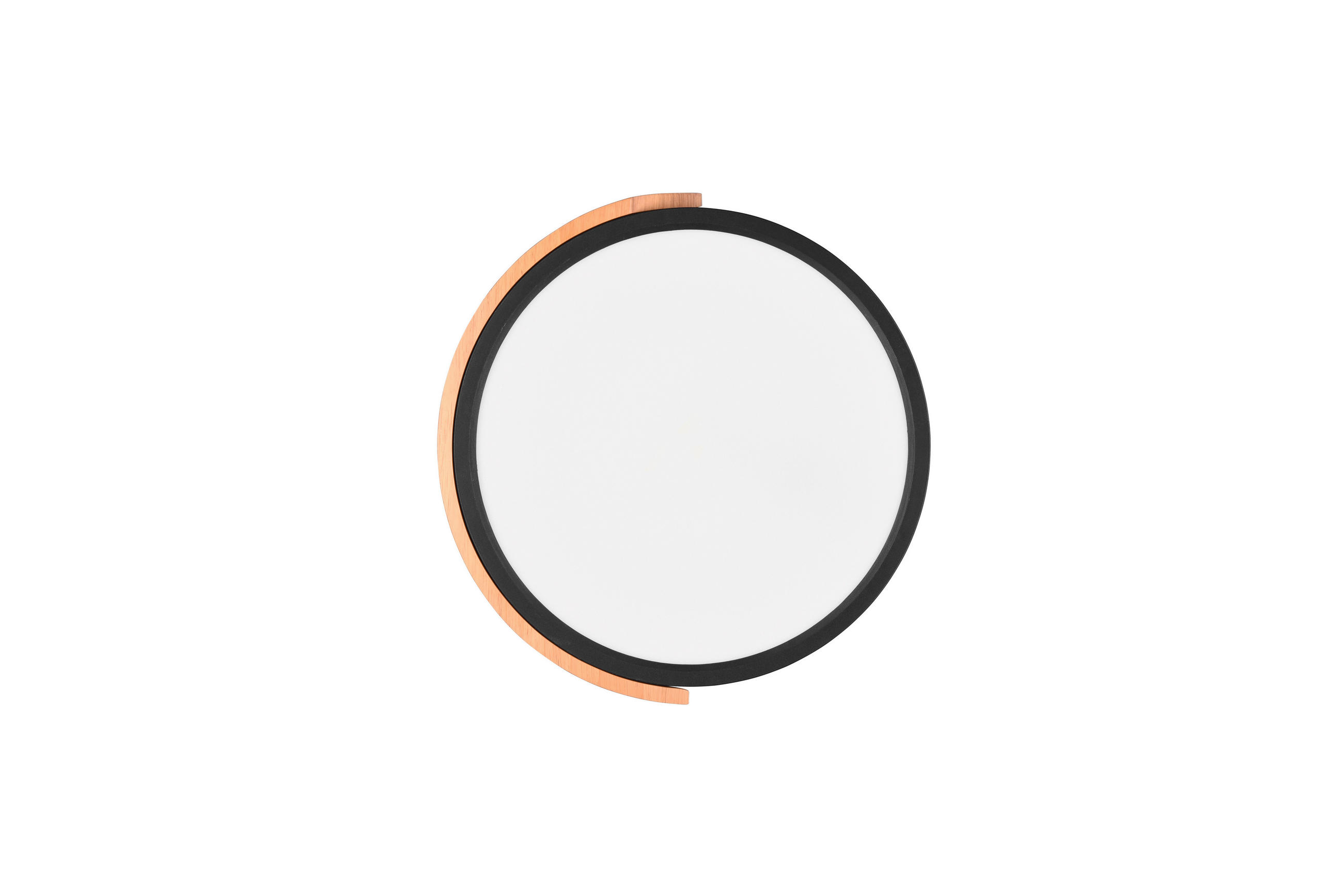 LED-DECKENLEUCHTE Jano 31,5/3,5 cm   - Schwarz/Braun, Basics, Holz/Kunststoff (31,5/3,5cm)