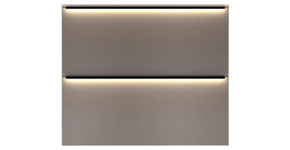 SCHUHSCHRANK 100/85/37 cm  - Eichefarben/Schwarz, Design, Holzwerkstoff/Metall (100/85/37cm) - Voleo