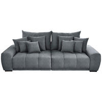 BIG SOFFA i tunn manchester mörkgrå  - mörkgrå/svart, Klassisk, trä/textil (280/67/120cm) - MID.YOU