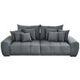 BIGSOFA in Feincord Dunkelgrau  - Dunkelgrau/Schwarz, KONVENTIONELL, Holz/Textil (280/67/120cm) - Carryhome