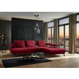 ECKSOFA in Chenille Rot  305/224 cm  - Rot/Schwarz, Design, Textil/Metall (305/224cm) - Dieter Knoll