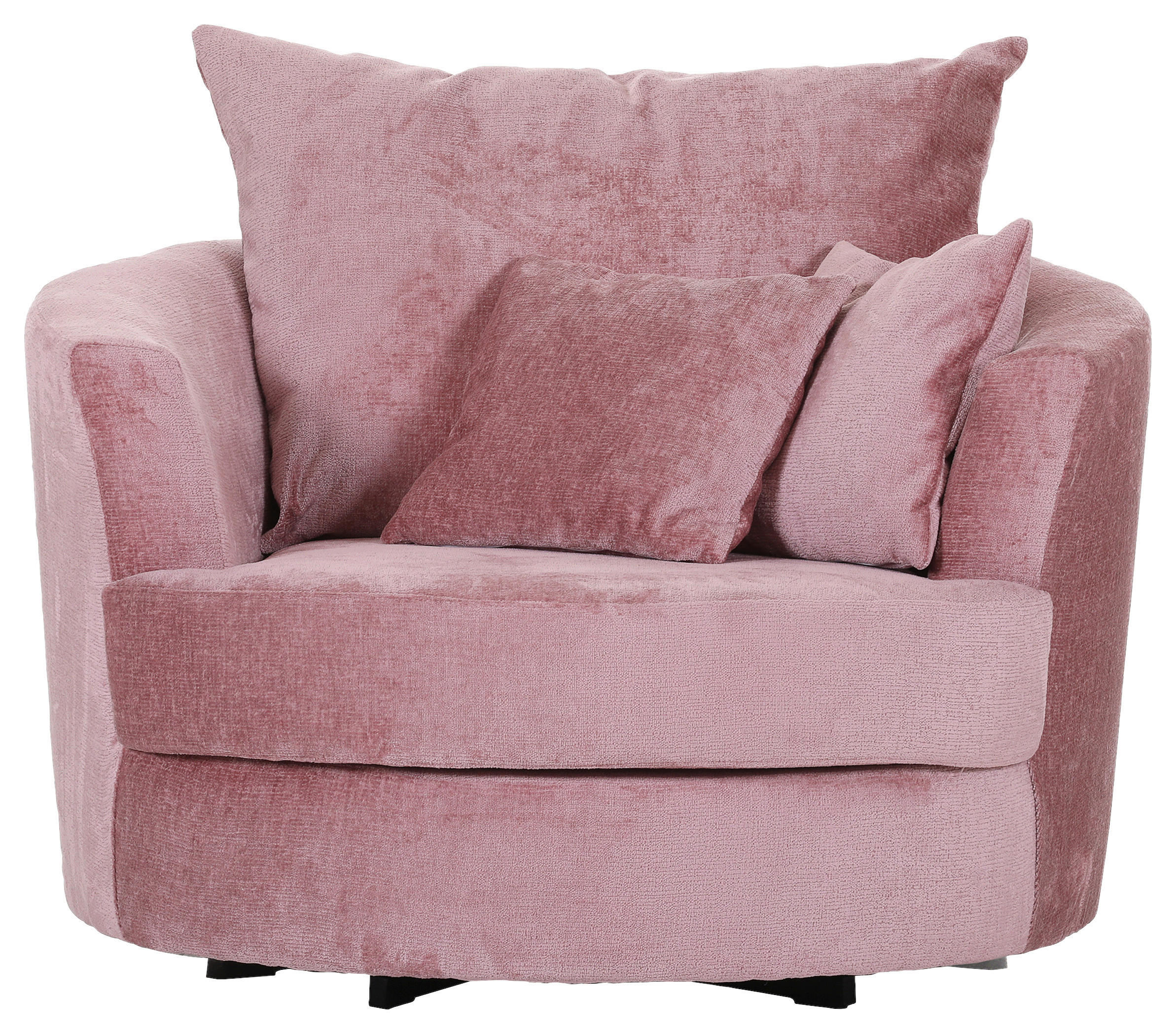 FOTEL - fekete/fáradtrózsaszín, Konventionell, textil/fém (115/72/115cm) - Carryhome
