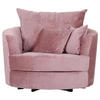 SESSEL Chenille Altrosa    - Schwarz/Altrosa, KONVENTIONELL, Textil/Metall (115/72/115cm) - Carryhome