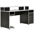 GAMINGTISCH Schwarz, Weiß  - Schwarz/Weiß, MODERN, Holzwerkstoff (170/65/92cm) - Novel