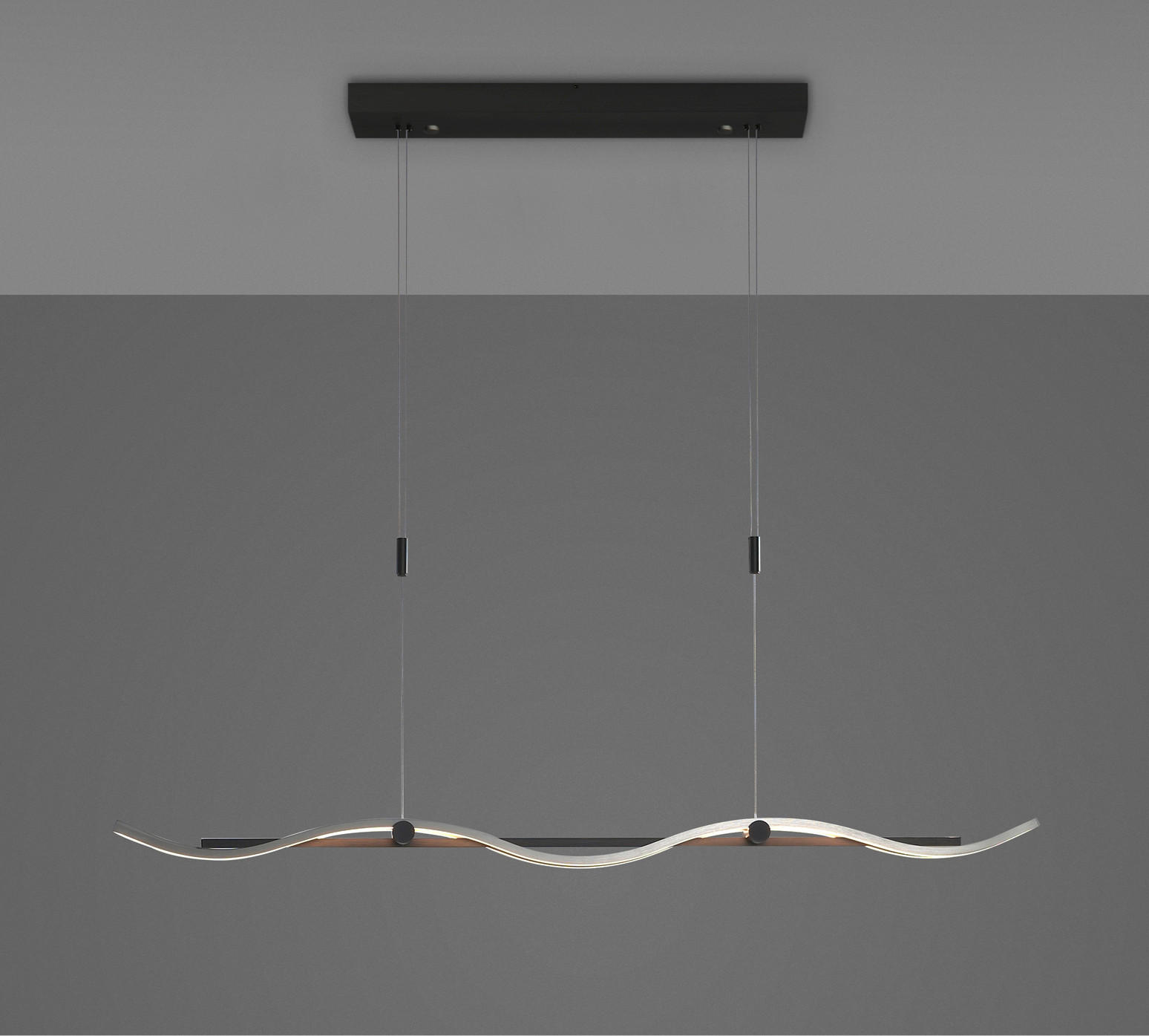 LED-HÄNGELEUCHTE 125/7/140 cm  - Schwarz, Basics, Metall (125/7/140cm) - BOPP