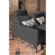 ECKSOFA in Flachgewebe, Struktur Grau  - Anthrazit/Grau, Design, Textil/Metall (254/230cm) - Ambiente