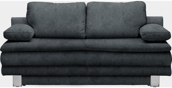 SCHLAFSOFA Webstoff Anthrazit  - Chromfarben/Anthrazit, Design, Textil/Metall (194/96/86cm) - Novel