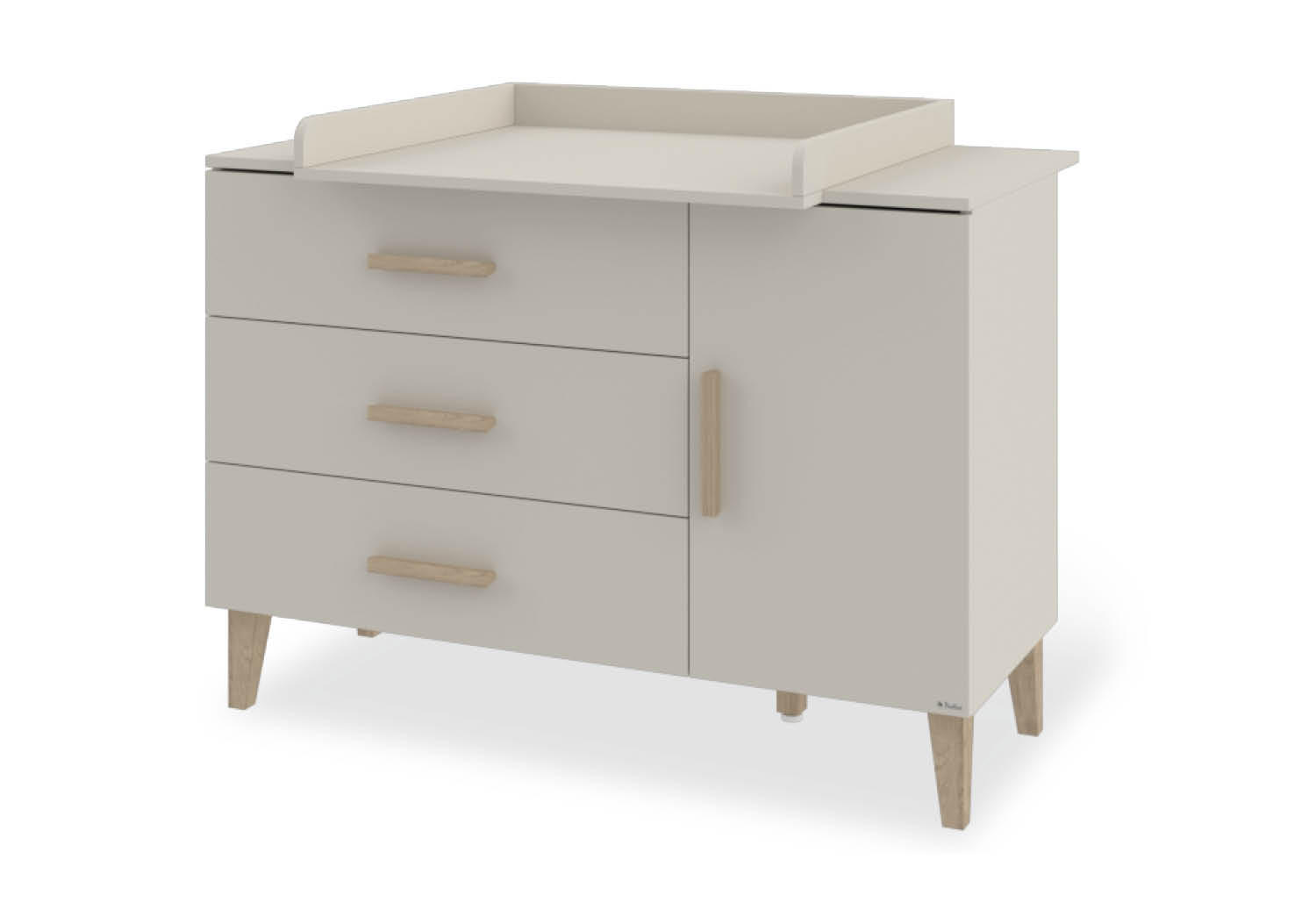 WICKELKOMMODE TAMI 136/101/77 cm  - Eichefarben/Weiß, Basics, Holz/Holzwerkstoff (136/101/77cm) - Pinolino