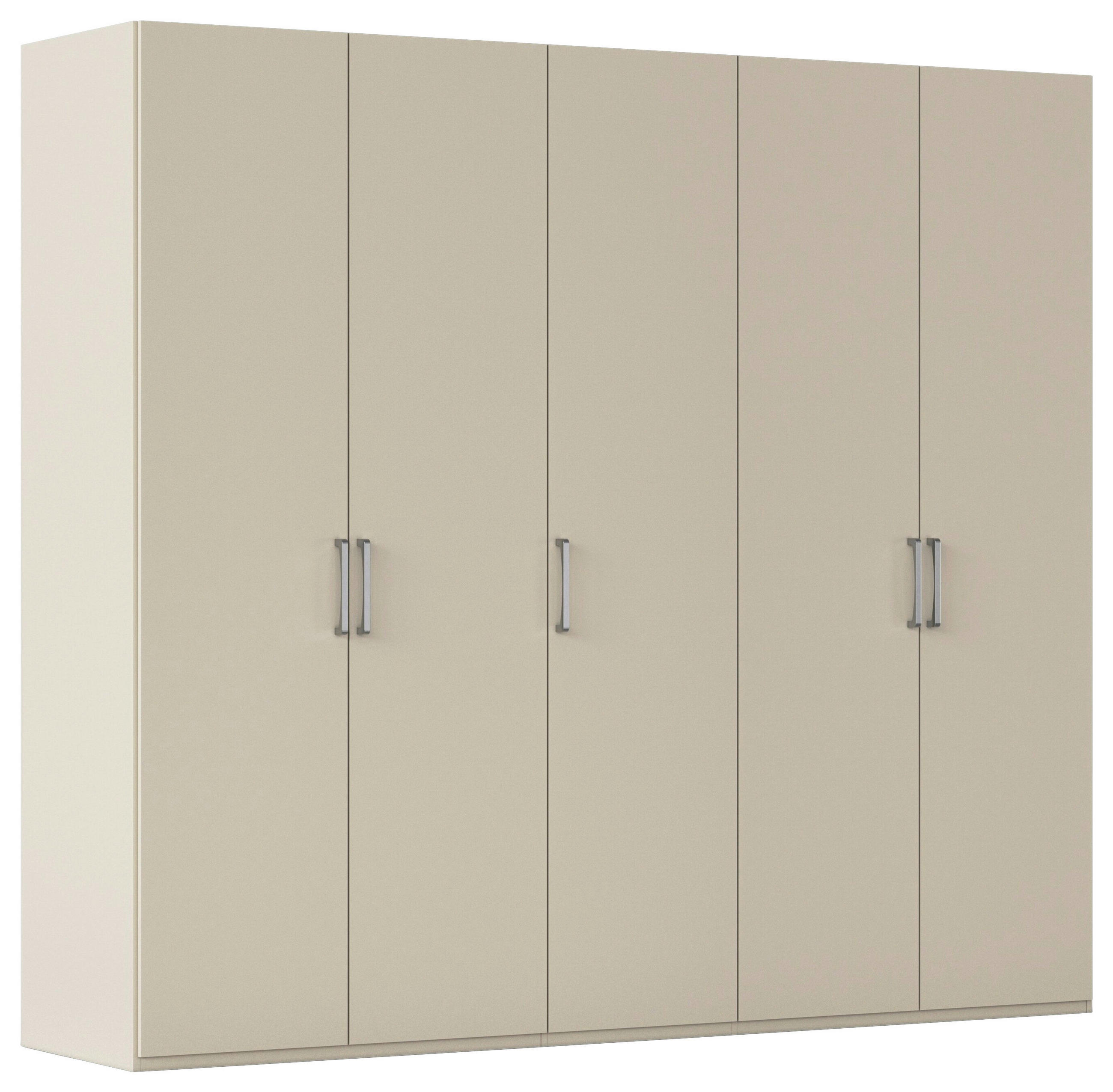 DREHTÜRENSCHRANK 251/223/61 cm,  in Champagner, 5-türig  - Edelstahlfarben/Champagner, Basics, Holzwerkstoff/Metall (251/223/61cm) - Novel