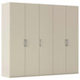 DREHTÜRENSCHRANK  in Champagner  - Edelstahlfarben/Champagner, Basics, Holzwerkstoff/Metall (251/223/61cm) - Novel