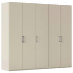 DREHTÜRENSCHRANK 251/223/61 cm,  in Champagner, 5-türig  - Edelstahlfarben/Champagner, Basics, Holzwerkstoff/Metall (251/223/61cm) - Novel