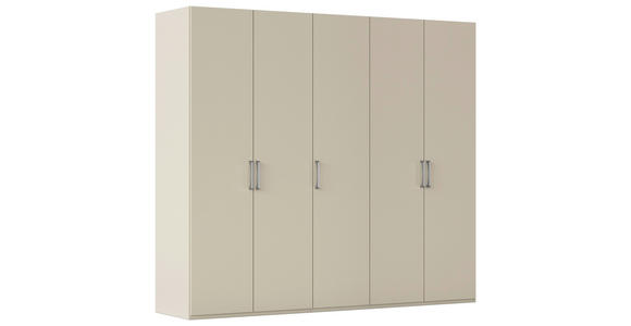 DREHTÜRENSCHRANK  in Champagner  - Edelstahlfarben/Champagner, Basics, Holzwerkstoff/Metall (251/223/61cm) - Novel