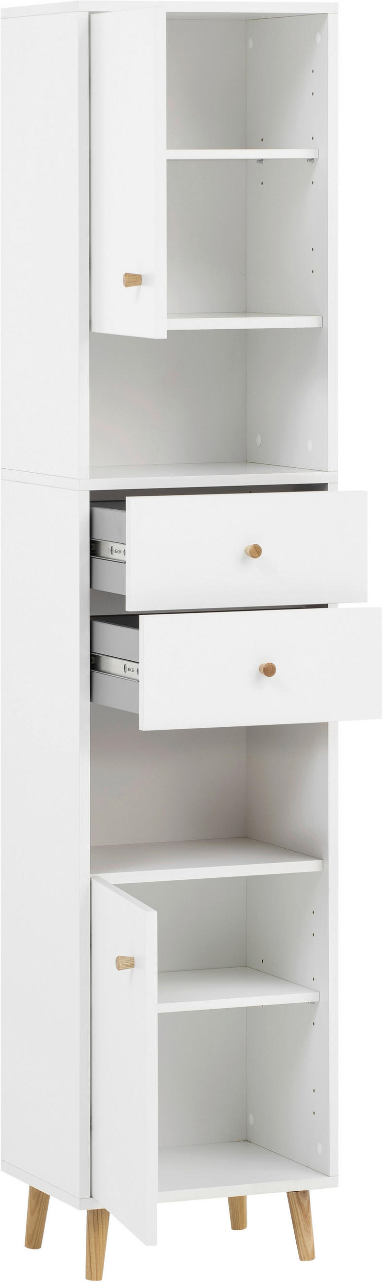 HOCHSCHRANK 40,3/180,6/33,1 cm  - Eichefarben/Eschefarben, MODERN, Holz/Holzwerkstoff (40,3/180,6/33,1cm) - Stylife