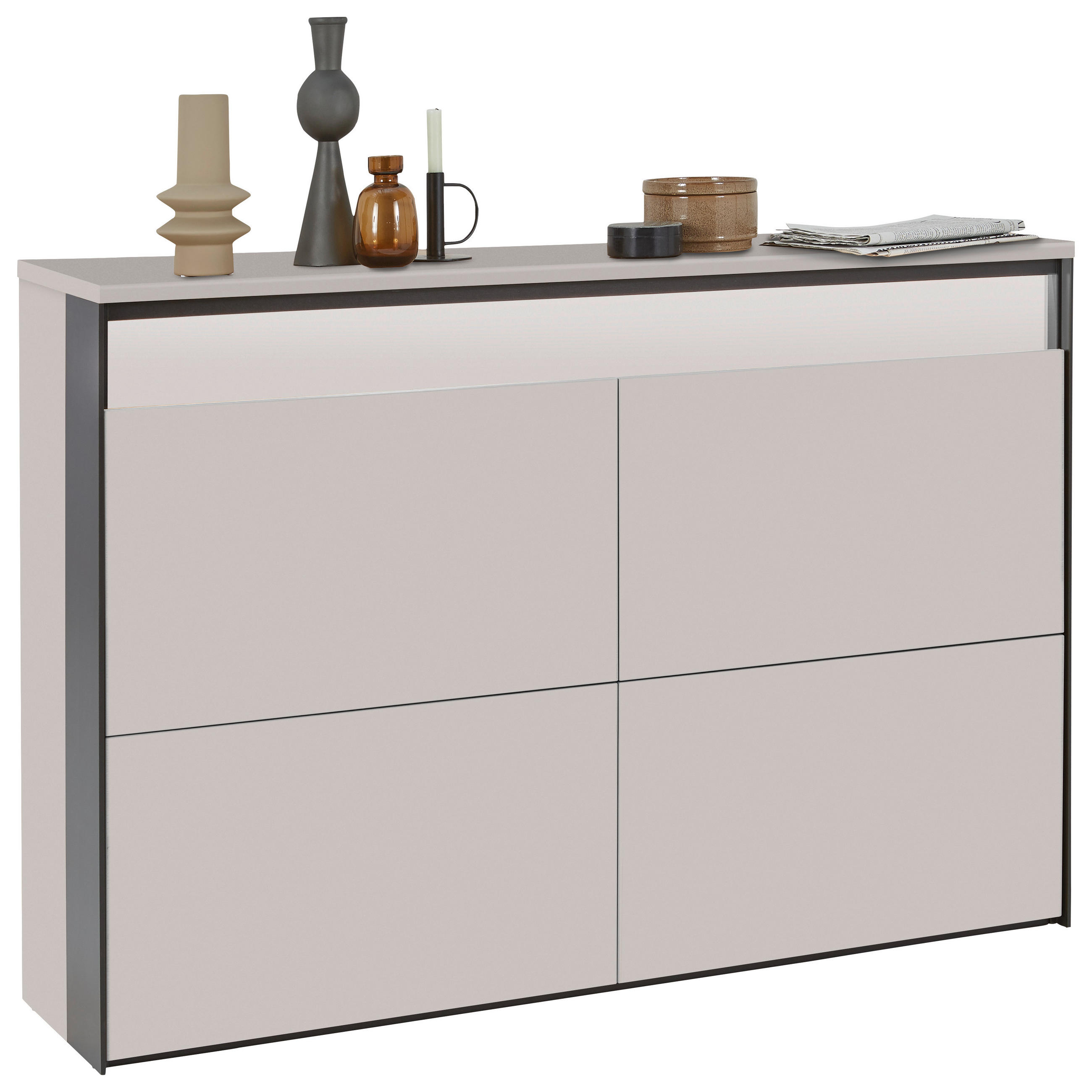 SKOSK&Aring;P i svart, beige 97,5/139,4/24,3 cm
