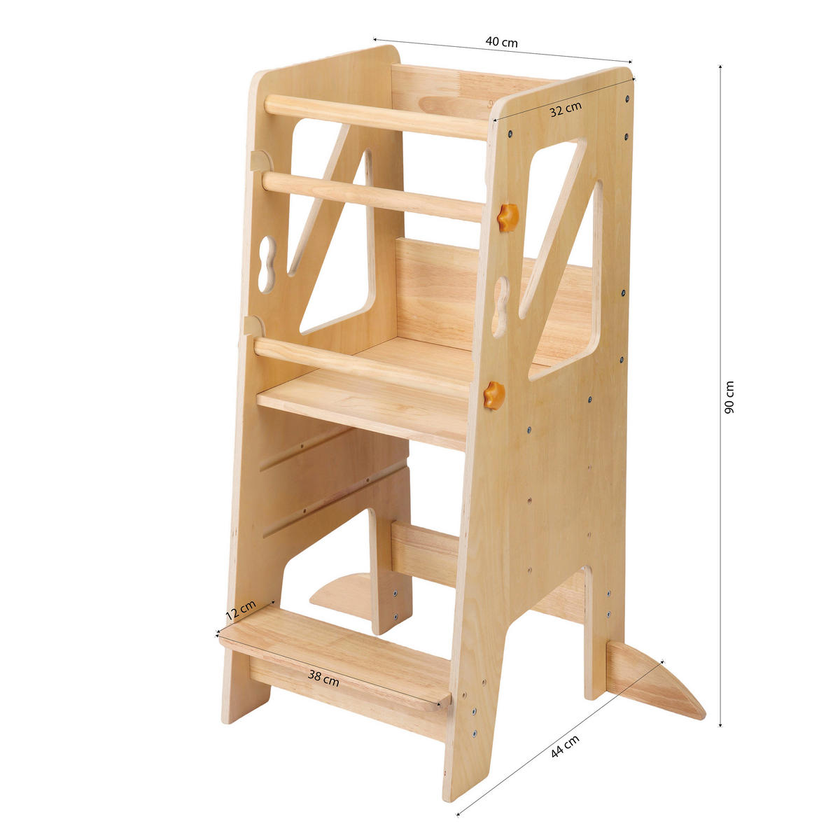 LERNTURM LIV  - Kieferfarben, KONVENTIONELL, Holz (44/40/90cm)