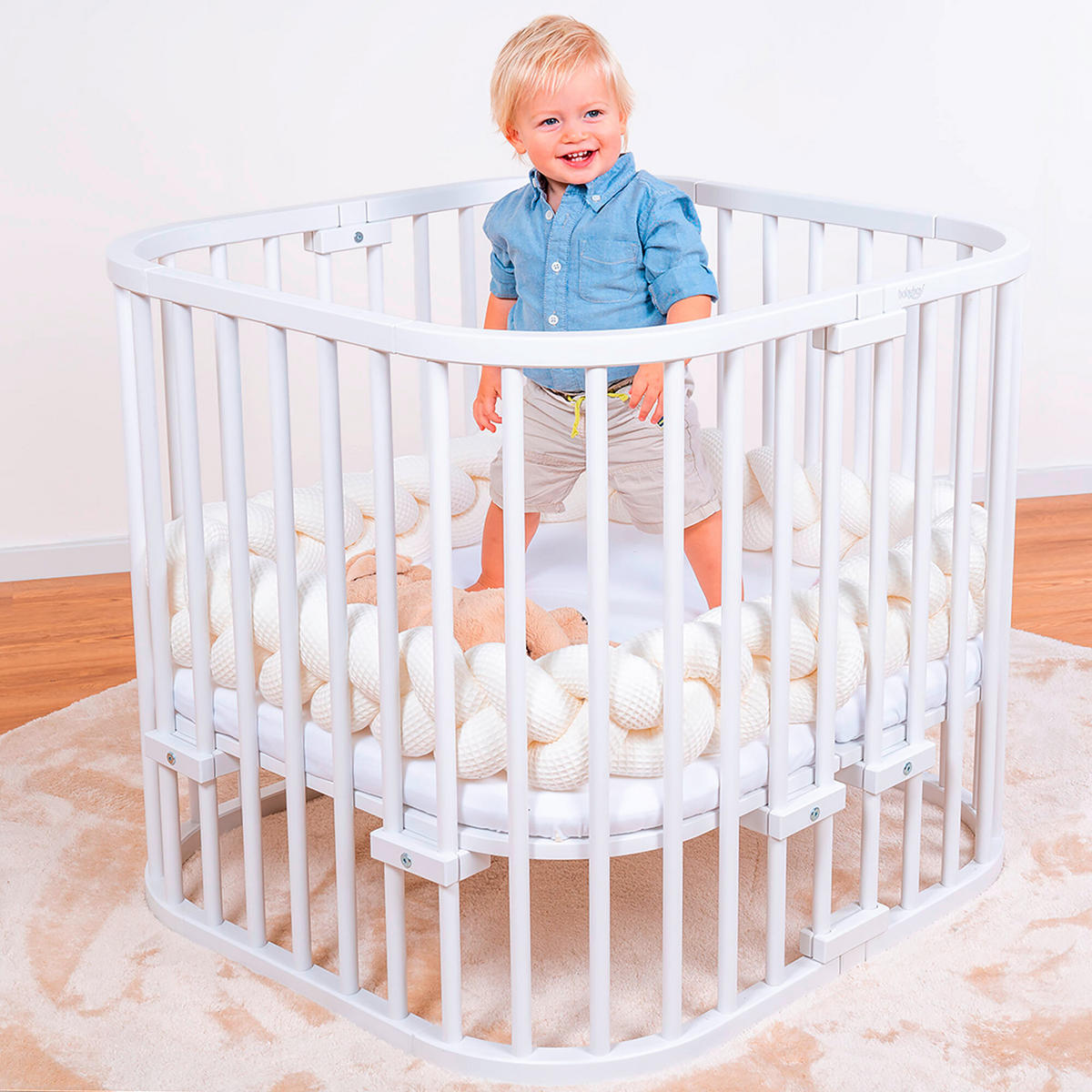 NESTCHENSCHLANGE  280/13/13 cm   - Jadegrün/Beige, Basics, Textil (280/13/13cm) - Babybay