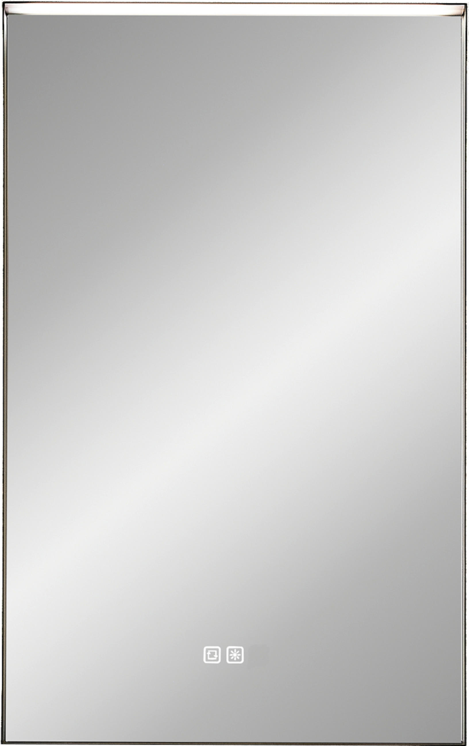 BADEZIMMERSPIEGEL 50/80/6,5 cm  - Schwarz, MODERN, Glas/Metall (50/80/6,5cm) - Valdera