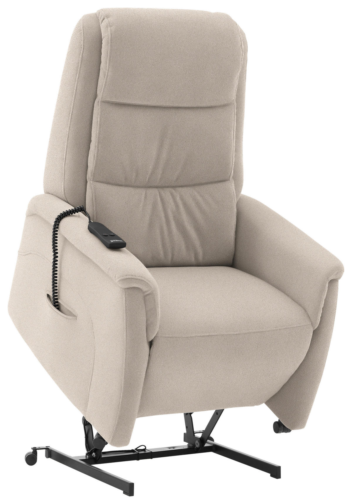 FERNSEHSESSEL in Mikrofaser Sandfarben  - Sandfarben/Schwarz, KONVENTIONELL, Kunststoff/Textil (70/107/88cm) - Valdera