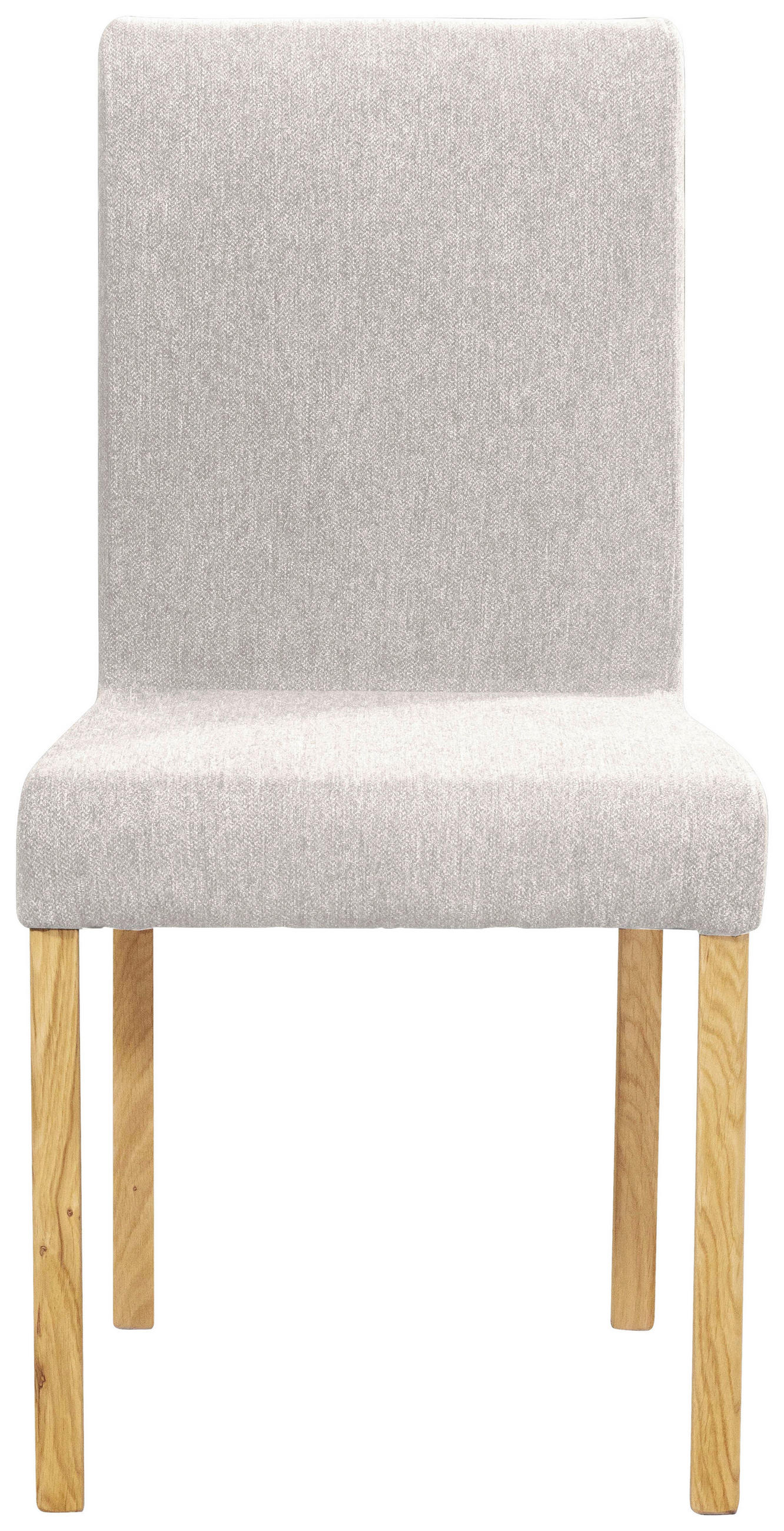 STUHL Webstoff Hellgrau, Eichefarben Eiche vollmassiv  - Eichefarben/Hellgrau, KONVENTIONELL, Holz/Textil (47/94/59cm) - Linea Natura