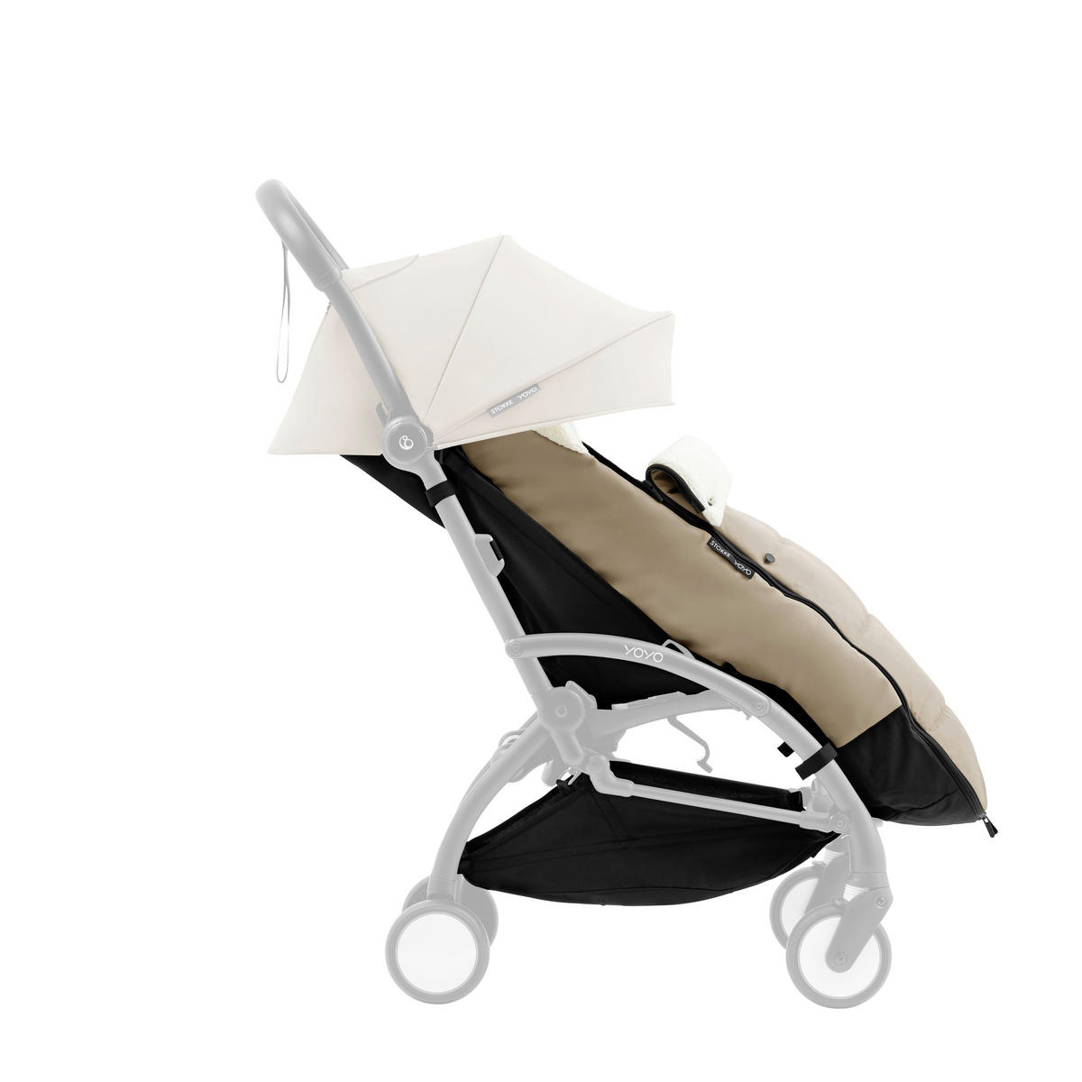 BUGGY-FUSSSACK  - Taupe, Basics, Textil (89/18,5/5cm) - Stokke