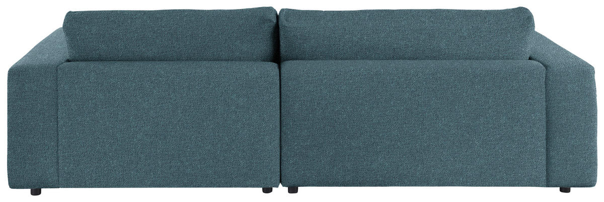 ECKSOFA in Flachgewebe Petrol  270/190 cm  - Petrol/Schwarz, Design, Kunststoff/Textil (270/190cm) - Lomoco