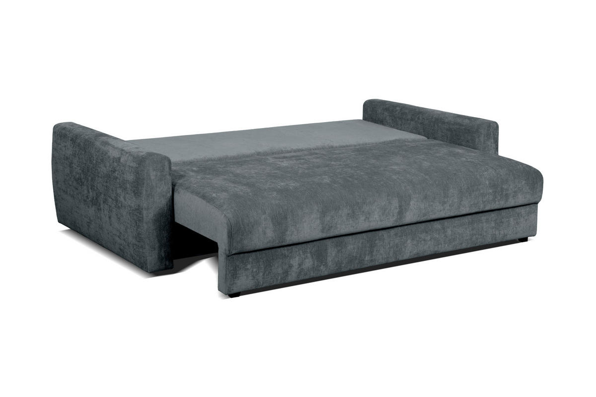 SCHLAFSOFA Chenille Dunkelgrau  - Dunkelgrau, Design, Textil (238/90/116cm) - Livetastic