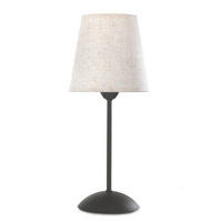 NOČNÁ LAMPA, E14, 15/15/36 cm - čierna/krémová, Konventionell, kov/textil (15/15/36cm)
