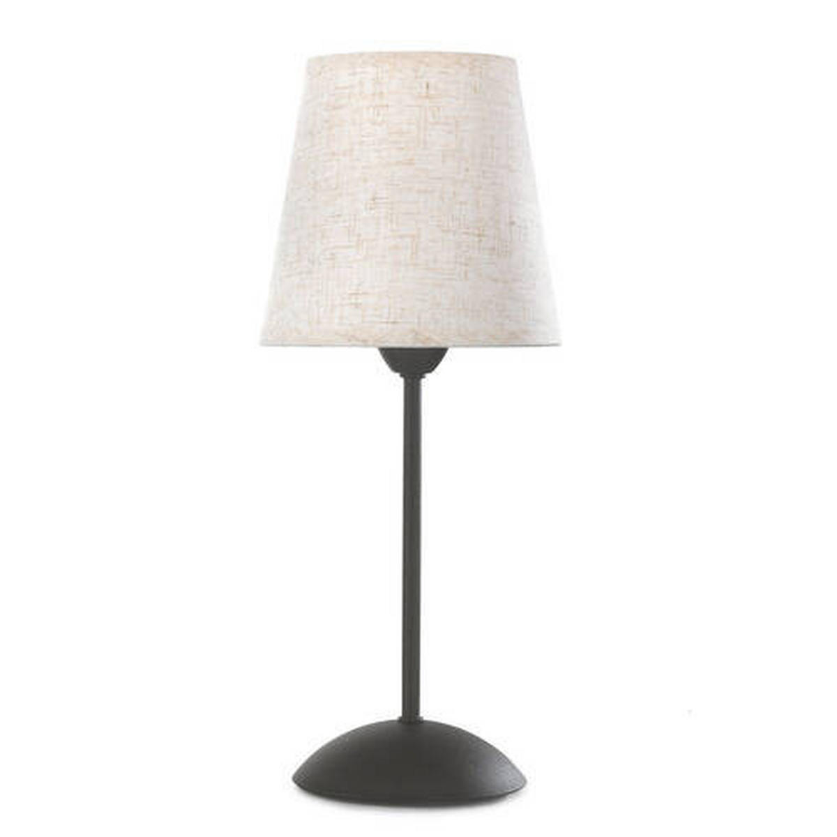 NOČNÁ LAMPA, E14, 15/15/36 cm - čierna/krémová, Konventionell, kov/textil (15/15/36cm)