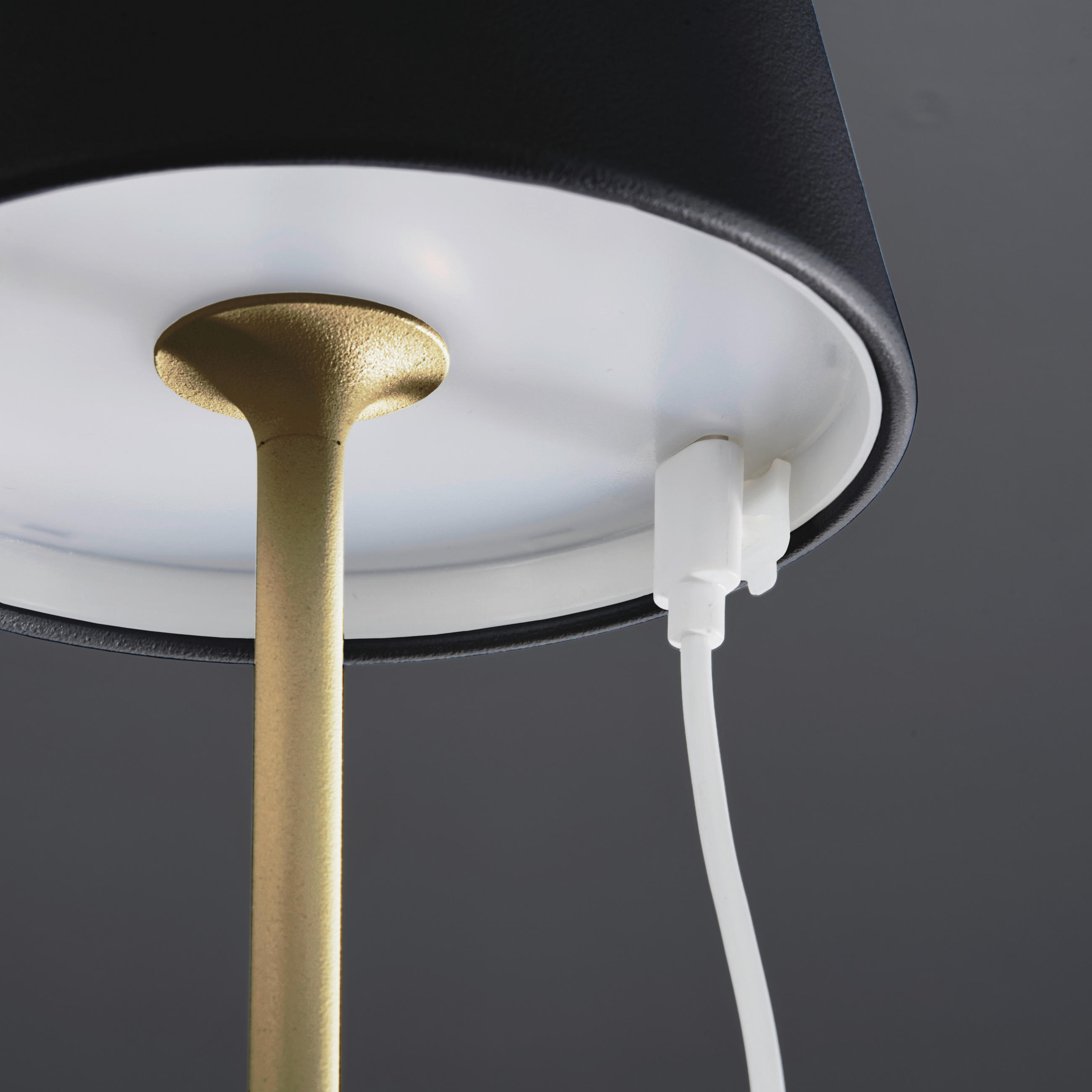 AKKU-TISCHLEUCHTE Cosenza 11/34 cm  - Goldfarben/Schwarz, KONVENTIONELL, Metall (11/34cm) - Schöner Wohnen