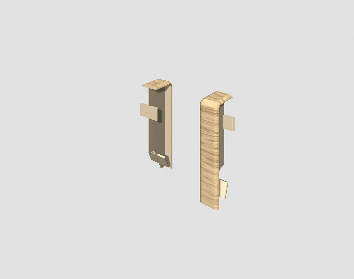 SOCKELLEISTENVERBINDUNGSSTÜCK Eichefarben, Hellbraun  - Hellbraun/Eichefarben, KONVENTIONELL, Kunststoff (1.6/1.2/5.9cm) - Egger Holzwerkstoffe