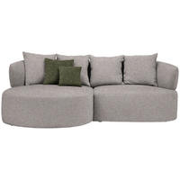 ECKSOFA in Chenille Greige  166/235 cm  - Greige/Schwarz, MODERN, Kunststoff/Textil (166/235cm) - Hom`in