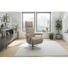 RELAXSESSEL TV VARIO COMFORT E L3 Chenille Kopfteilverstellung, Rücken echt    - Silberfarben/Cappuccino, Basics, Textil/Metall (70/128/85cm) - Sit & More