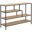REGAL Schwarz, Eichefarben  - Eichefarben/Schwarz, Trend, Holzwerkstoff/Metall (114/78/33cm) - Xora