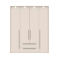 ORMAR SA KLASIČNIM VRATIMA  187/226/60 cm  - Dizajnerski, pločasti materijal/plastika (187/226/60cm)