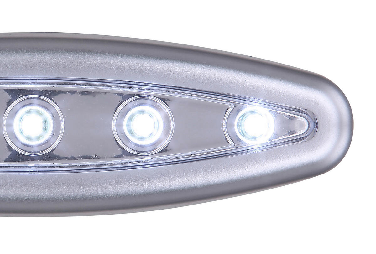 UKRASNA LED LAMPA - boja hroma/prozirna, Osnovno, plastika (15/4,2/2,4cm)